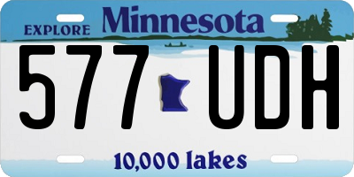 MN license plate 577UDH