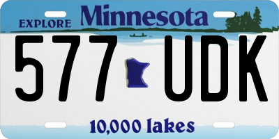 MN license plate 577UDK