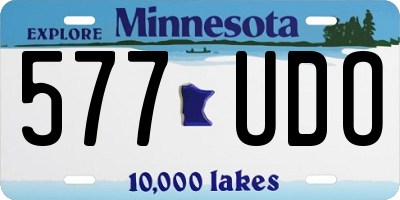 MN license plate 577UDO