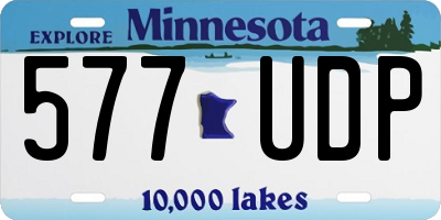 MN license plate 577UDP