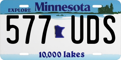 MN license plate 577UDS