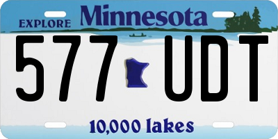 MN license plate 577UDT