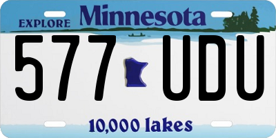 MN license plate 577UDU