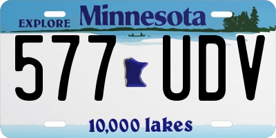 MN license plate 577UDV