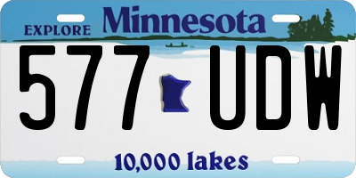 MN license plate 577UDW