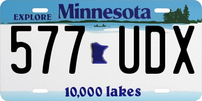 MN license plate 577UDX