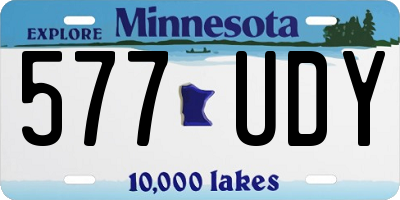 MN license plate 577UDY