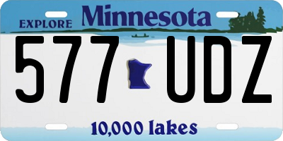 MN license plate 577UDZ