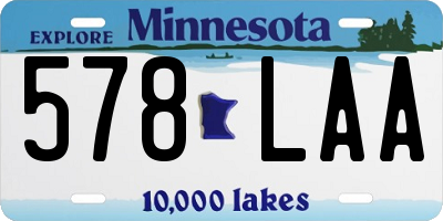 MN license plate 578LAA