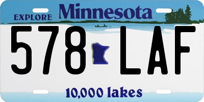 MN license plate 578LAF