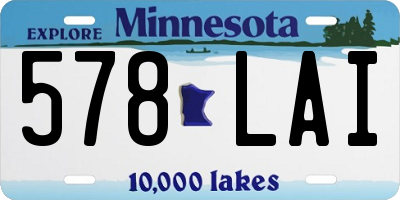 MN license plate 578LAI