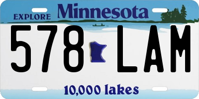 MN license plate 578LAM