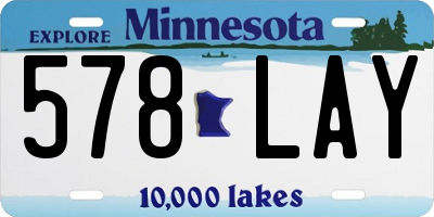 MN license plate 578LAY