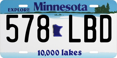MN license plate 578LBD
