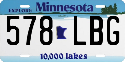 MN license plate 578LBG