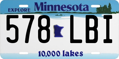 MN license plate 578LBI