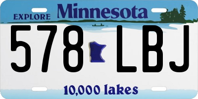 MN license plate 578LBJ