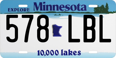 MN license plate 578LBL