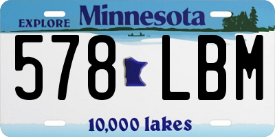 MN license plate 578LBM