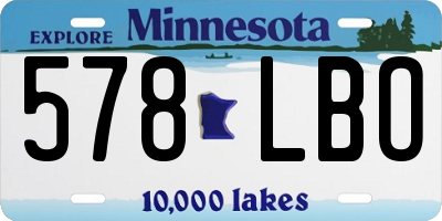 MN license plate 578LBO