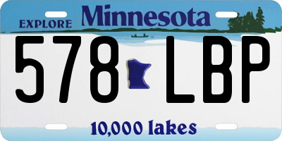 MN license plate 578LBP