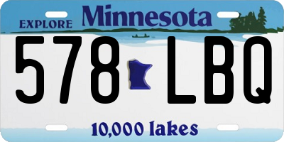 MN license plate 578LBQ