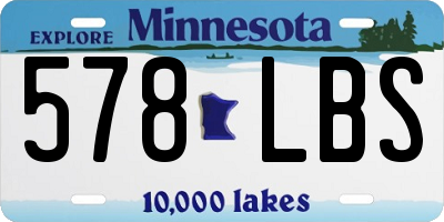 MN license plate 578LBS