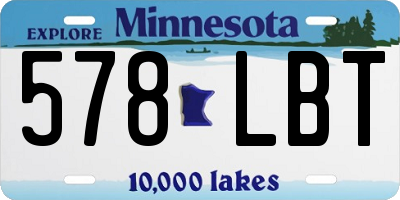 MN license plate 578LBT