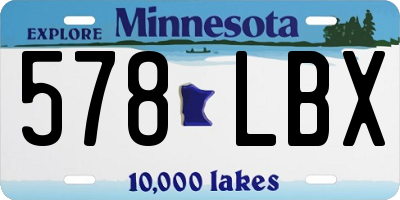 MN license plate 578LBX