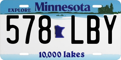 MN license plate 578LBY