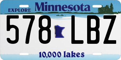 MN license plate 578LBZ