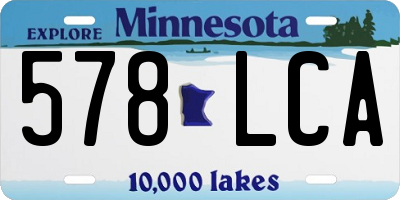 MN license plate 578LCA