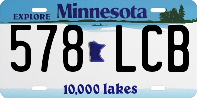 MN license plate 578LCB