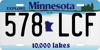 MN license plate 578LCF
