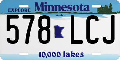 MN license plate 578LCJ