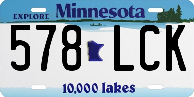 MN license plate 578LCK