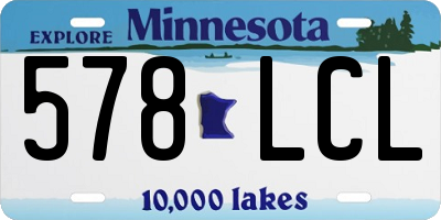 MN license plate 578LCL