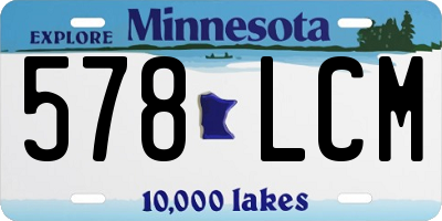 MN license plate 578LCM