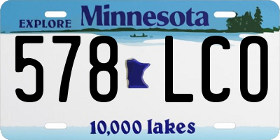 MN license plate 578LCO