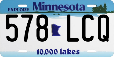 MN license plate 578LCQ