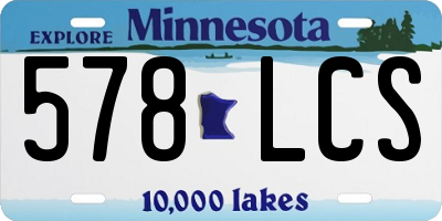 MN license plate 578LCS