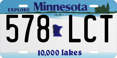 MN license plate 578LCT