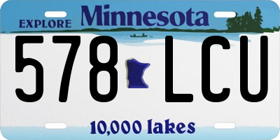 MN license plate 578LCU