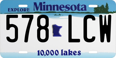 MN license plate 578LCW
