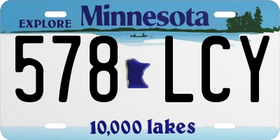 MN license plate 578LCY
