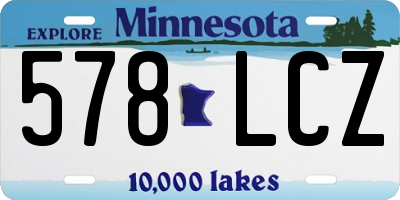 MN license plate 578LCZ