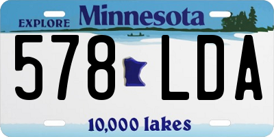 MN license plate 578LDA