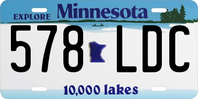 MN license plate 578LDC