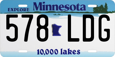 MN license plate 578LDG