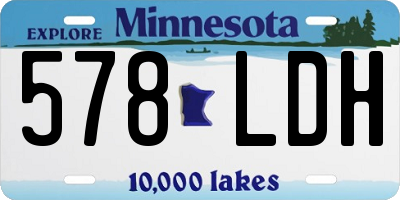 MN license plate 578LDH